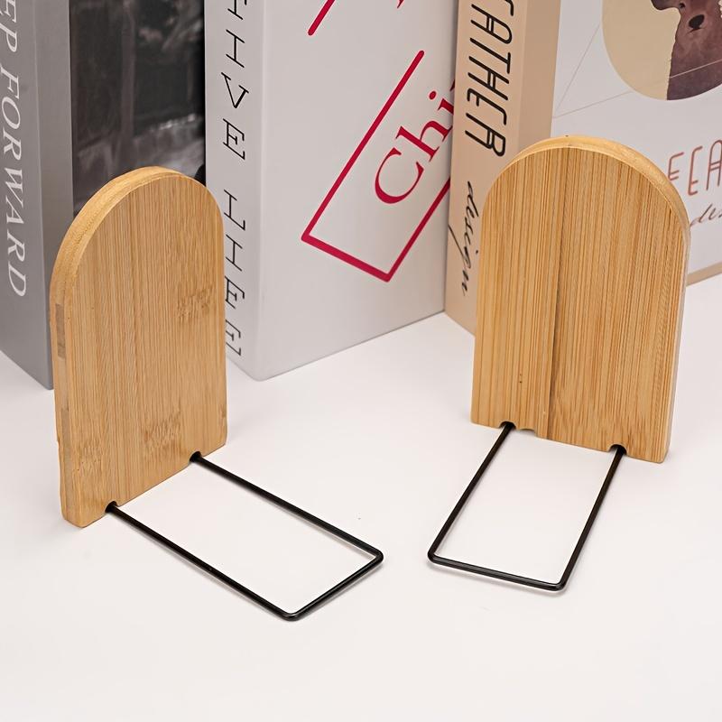 1/2pcs Bamboo Bookstand Office Desk Storage Bookshelf Student Desk Practical Bookboard Storage Rack Clip Book Stand Wholesale