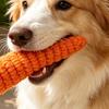 2 Stück Karotten-Hundespielzeug, 22 cm Handgefertigtes Baumwollseil-Hundespielzeug, Geflochtenes Karotten-Kauspielzeug, Abriebfestes Hundezahnreinigungsspielzeug zur Angstlinderung