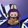 Réplica Labubu 17cm Roxo Pequeno The Monsters Labubu Boneca de Pelúcia de Vinil Desgrenhada Moda Glamour Presentes