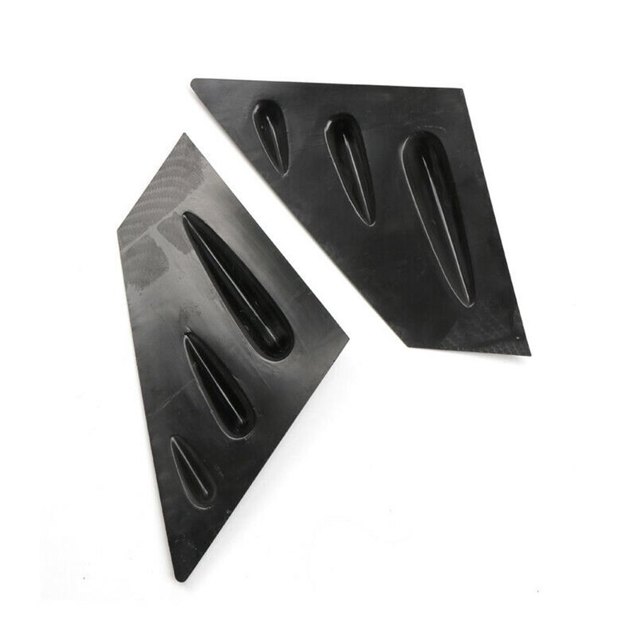 Carbon Fiber Look Window Scoop Louvers Cover Trim For Subaru WRX STi 2015-2020