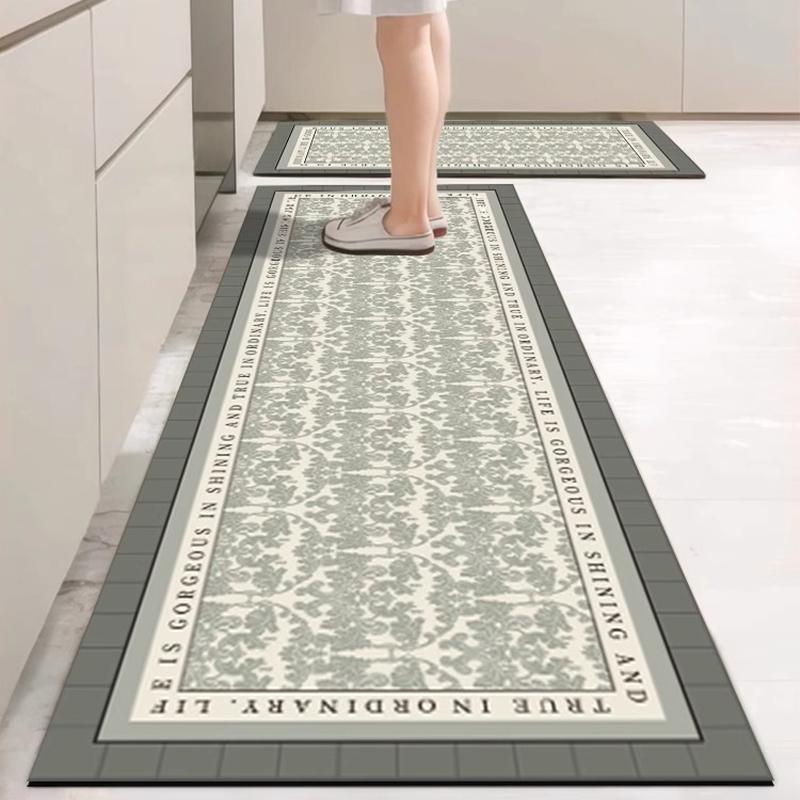Kitchen Carpet Water-absorbing Quick-drying Non-slip Floor Mat Advanced Light Luxury Diatom Mud Rug Home Decoration Foot Mats