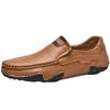 Fashion Casual Leather Man Loafers Comfy Summer Slip on Footwear Breathable Men Leisure Walk Driving Shoes Moccasins Non-Slip Boat Flats