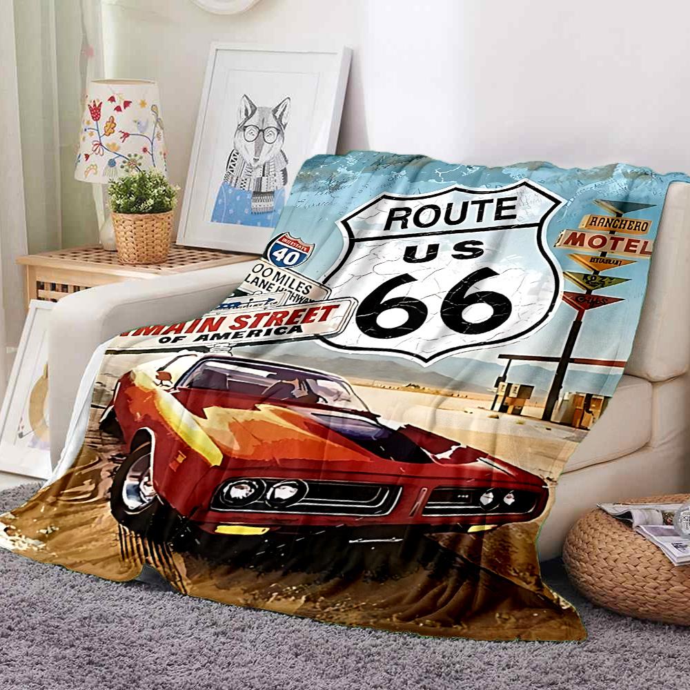 Route Flannel Blanket Throw Blanket Soft Warm Sofa Bed Camping Home Decor Unique Christmas Gift C9211845