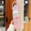 X&W Kuromi Insulated Thermos Cup New Large Capacity Portable Hand Strap Straw Water Bottle for Student Girls High Appearance