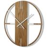 Unique Oak Metal Wall Clock 50cm