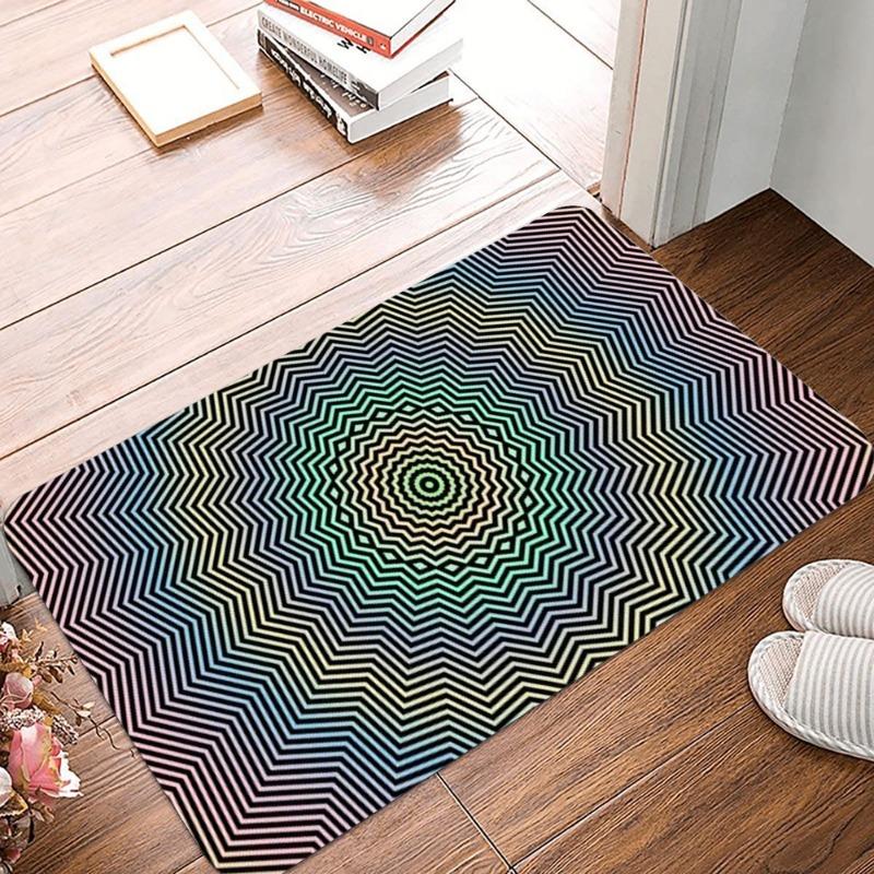 3D Illusion Printing Non-Slip Small Rug Waterproof Easy To Clean Floor Mat for Indoor Outdoor Use Durable Home Decorate Fashion