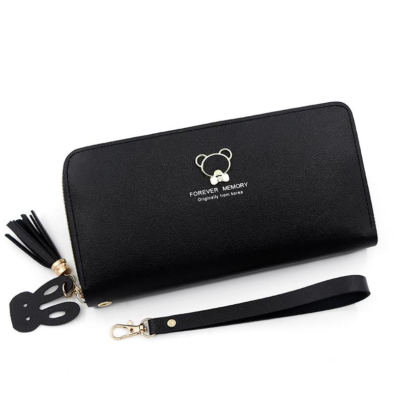 Women's Wallet Long Zipper Bag PU Wallet Coin Purse Zipper Bag Card Bag