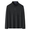MONTAGUT Men's Casual Long-Sleeve Zipper T-Shirt