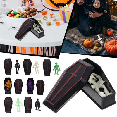 1 sada Miniaturní rakev Kostra Halloweenská dekorace Žertovné rekvizity Na večírky Strašidelná domácí dekorace Zábavné halloweenské ozdoby Na setkání a události
