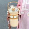 316 Stainless Steel Sports Thermos with Strap & Double Straw for Girls