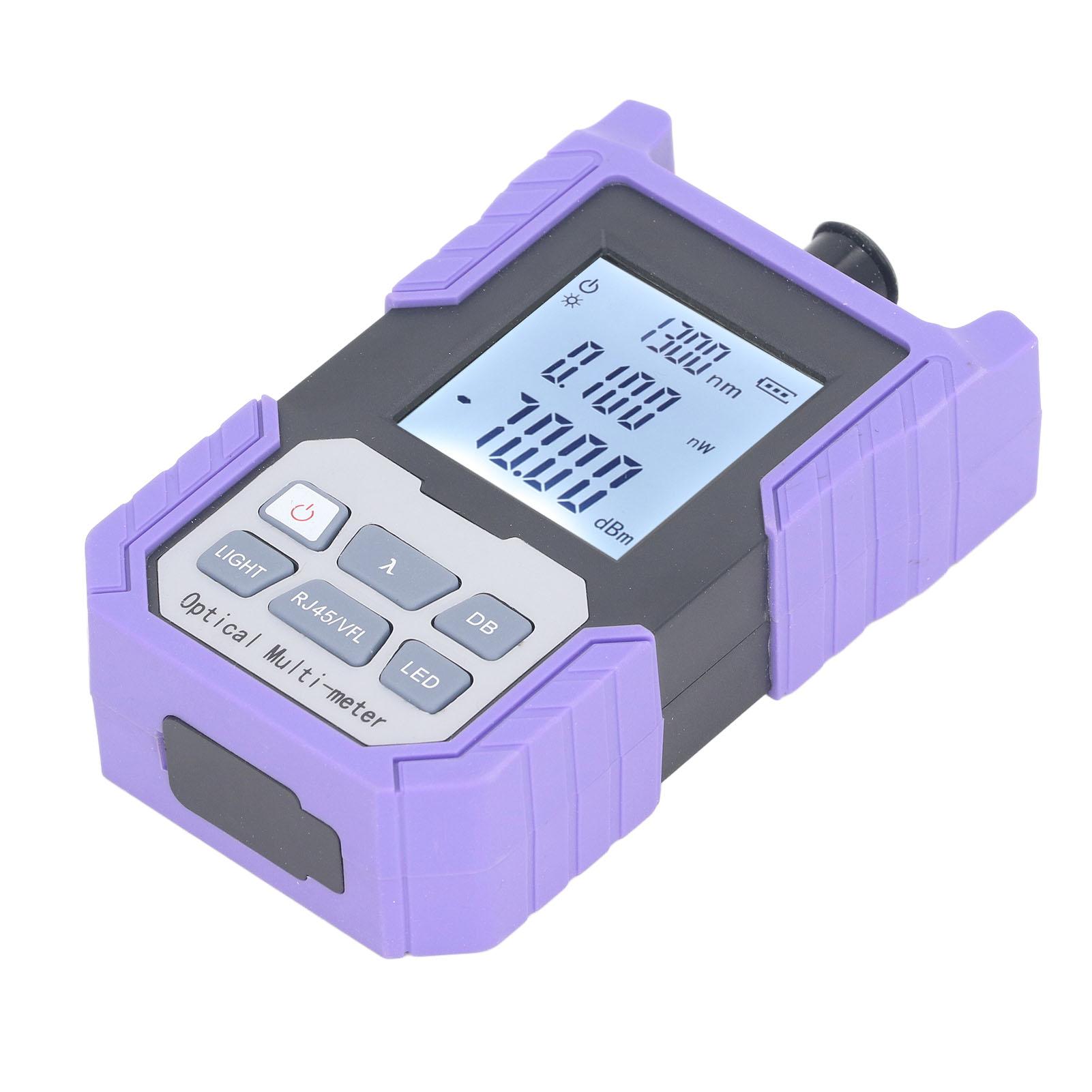 Optische Glasvezel Vermogensmeter Hoge Nauwkeurigheid ‑70 tot +10dBm Glasvezelkabel Tester met LED-licht