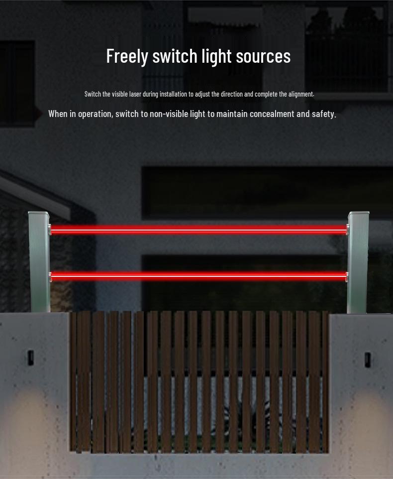 Infrared Laser Beam Perimeter Alarm for Schools, Factories, and Residential Areas