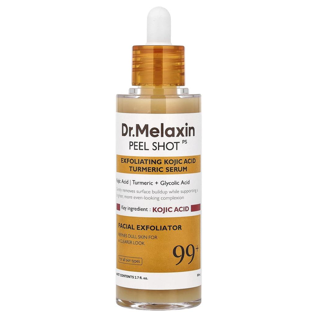 Dr.Melaxin, Peel Shot, Exfoliating Kojic Acid and Turmeric Serum, For All Skin Types, 80ml (2.7 fl oz)