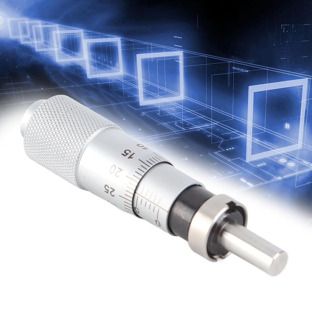 Micrometer Head 0-13mm Inside Micrometer for Fine-Tuning of Various Accuracy Instruments(Flat Head with Nut)