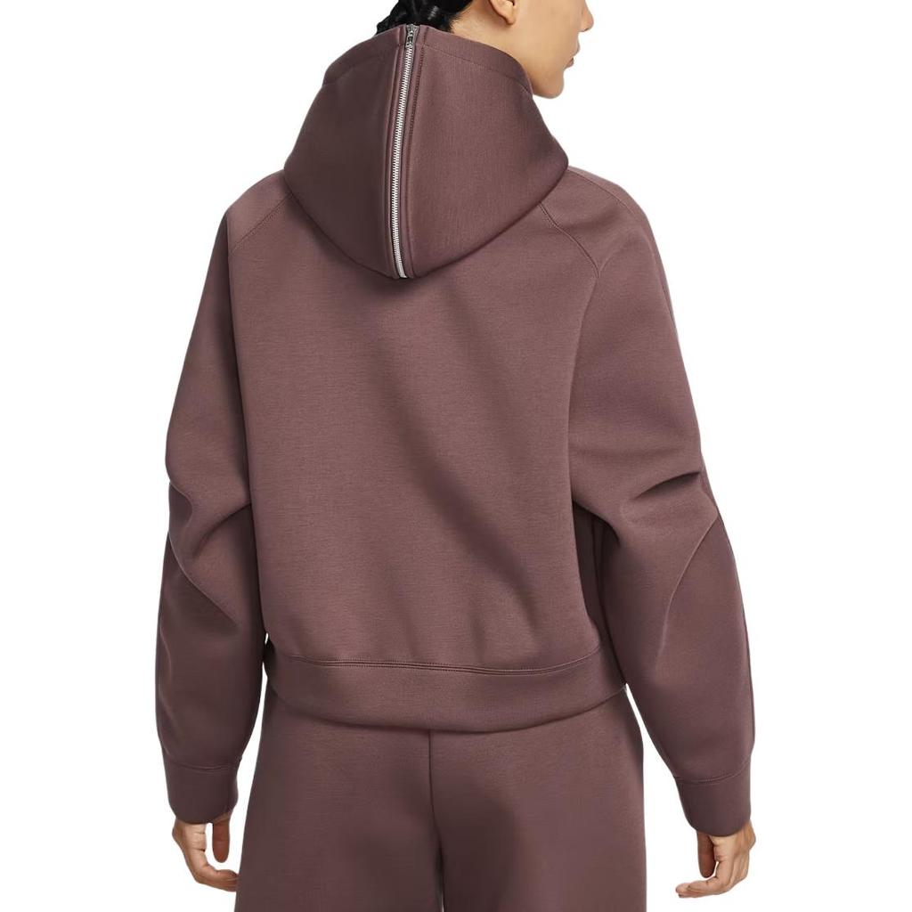 Nike Odzież sportowa FW25 Luźna bluza z kapturem z polaru Jednolity kolor Luźny krój Bluza z długim rękawem Damskie topy IF0329-502