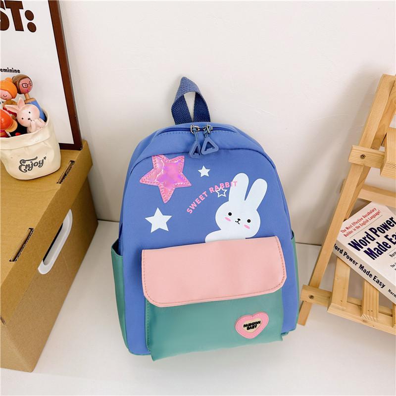 Cute Rabbit Childrens School Bag Animal Design Nylon Toddler Backpack