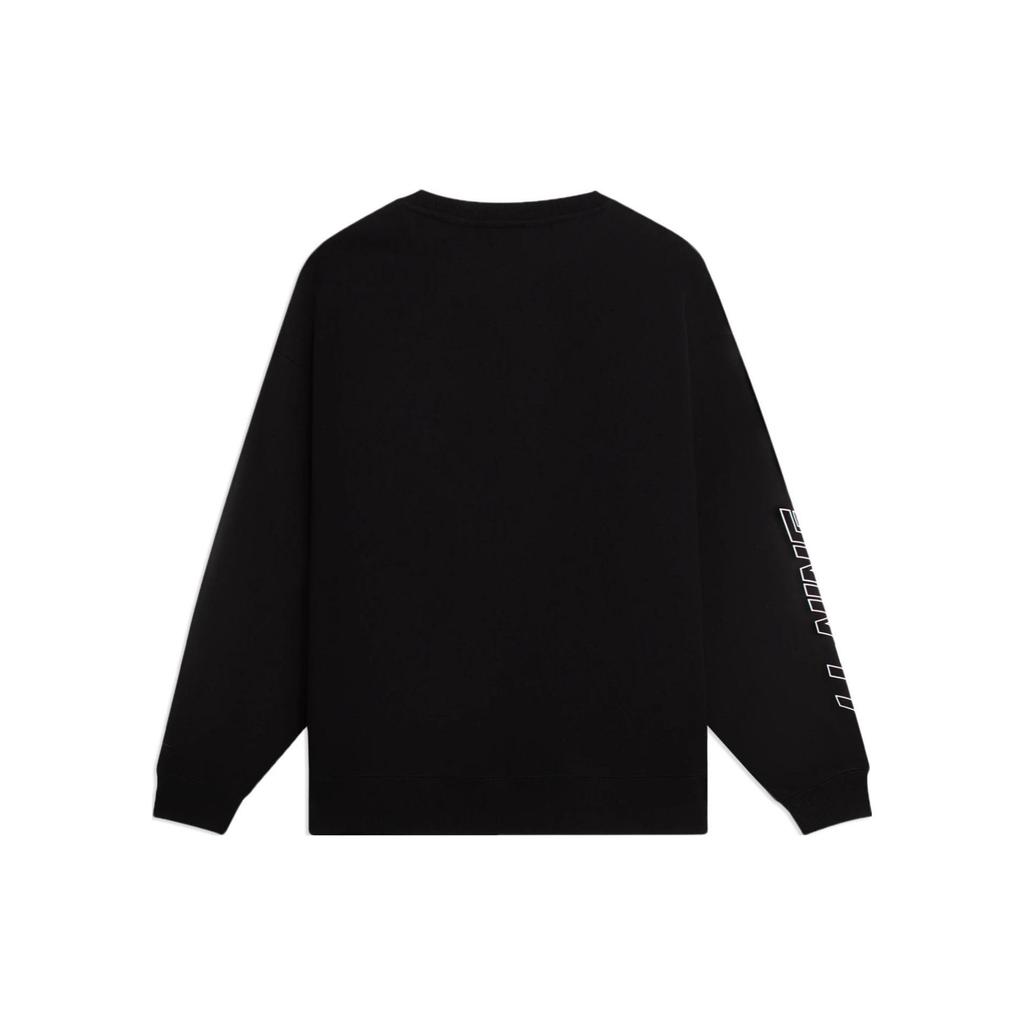 Li Ning Sports Trendige Kollektion Sweatshirts Unisex Schwarz Rundhalsausschnitt Normal Moderate AWDSB23-4