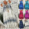 Women's Floral Print Sleeveless Maxi Dress Loose Casual A-Line Tank Dress