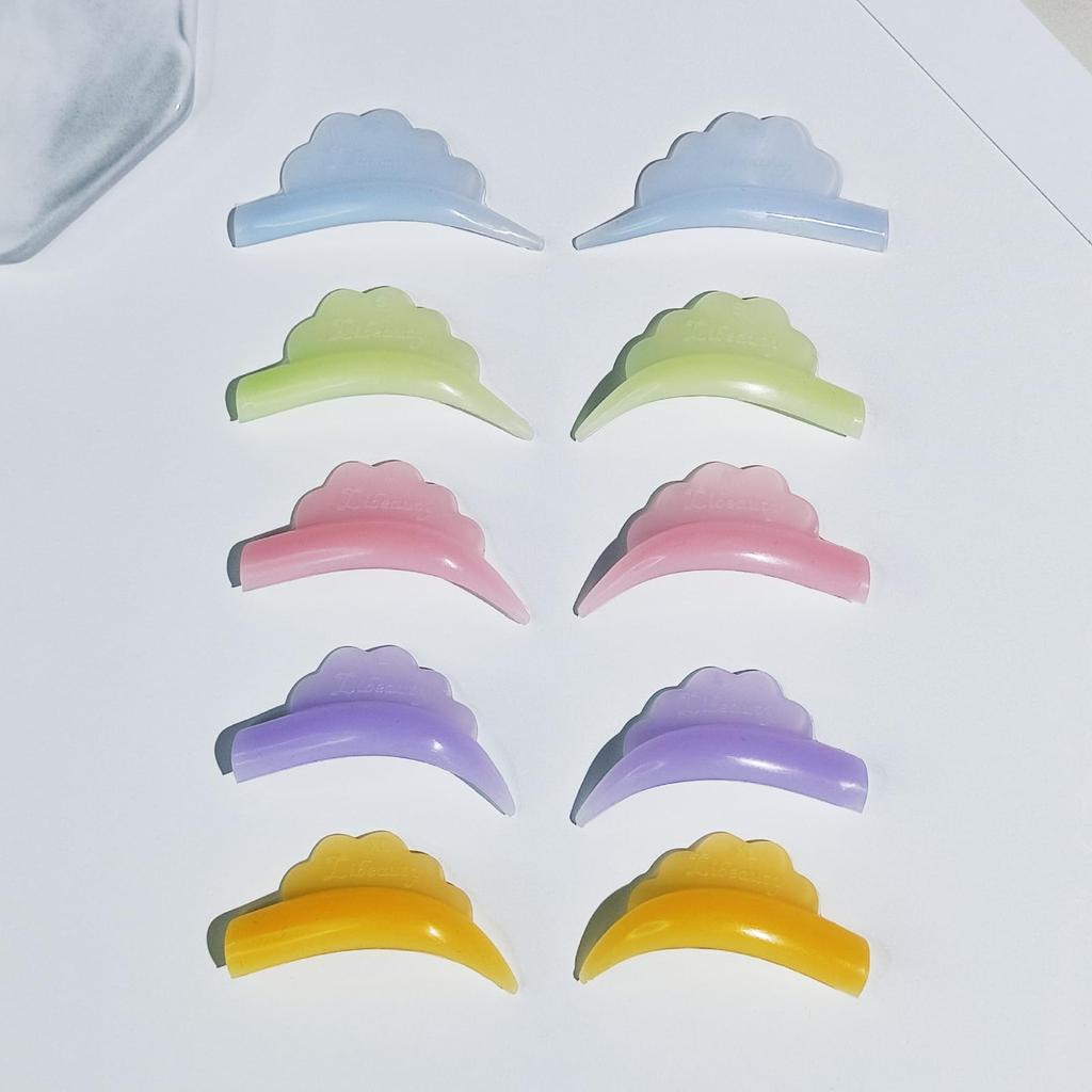 Libeauty Reusable Silicone Eyelash Lift 10 Super Soft Eyelash Lifting Eyelash Perm Tool Crown-Shaped Pads, Pads/5 Sizes, Shields,