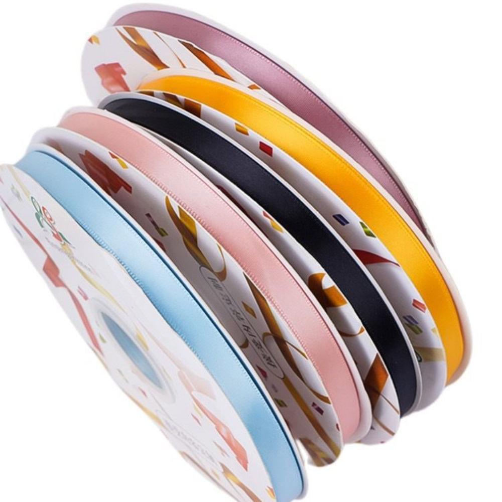 1cm Einfarbiges Doppelseitiges Band für Basteln Hochzeitsdekorationen DIY Ripsbänder Schleife Geschenke Kartenverpackung 100 Yards/Rolle