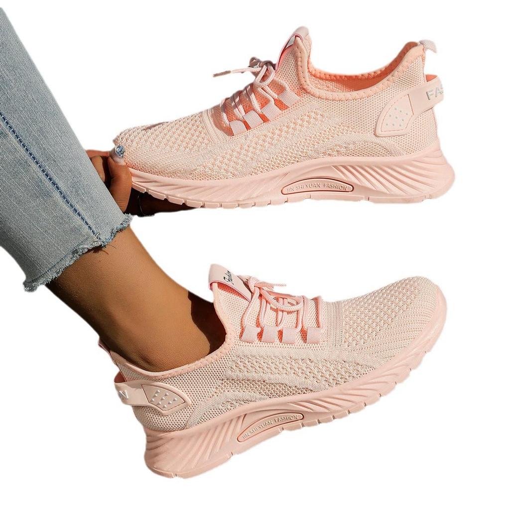 Chaussures de Sport en Maille Flyknit Polyvalentes Grande Taille pour Femmes - Mode Décontractée Nouvelle