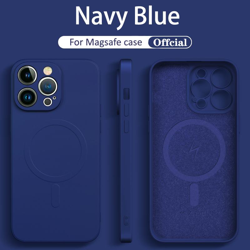Official Liquid Silicone For Magsafe Magnetic Wireless Charge Case for iPhone 14 13 12 Mini 11 Pro Max X XR XS 7 8 Plus SE Cover