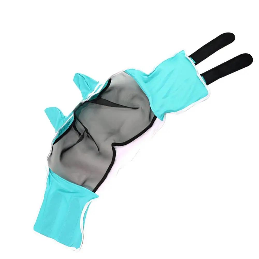 Fliegenmaske für Pferde – UV-Schutz, ergonomisch, ideal für den Sommer, Augenschutz, Ohrenschutz, Halbgesichtsschutz aus Netzgewebe