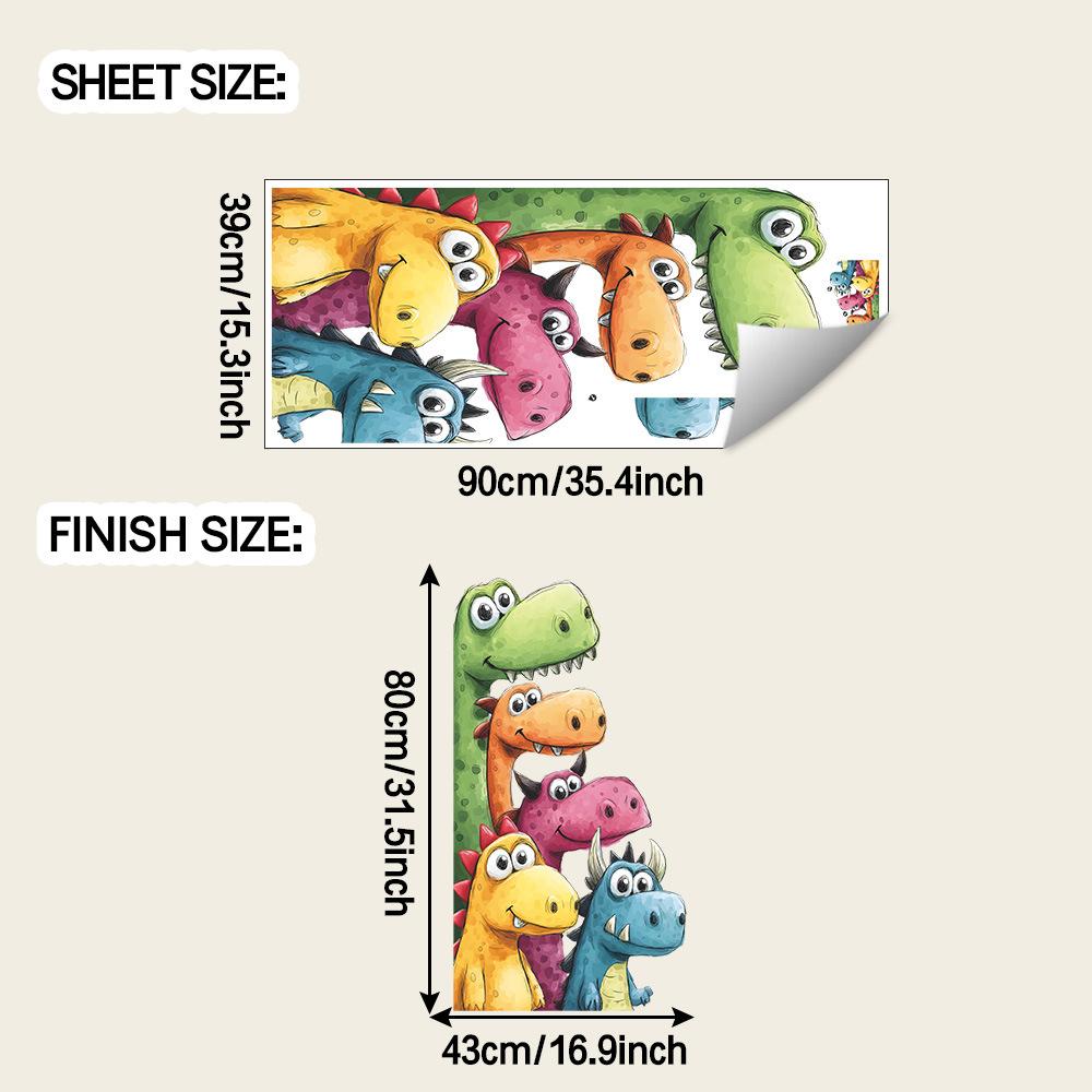 

Мультяшный Милый Динозавр Комбинация Ванная комната, Детская комната, Игровая комната, Декоративные наклейки на стену