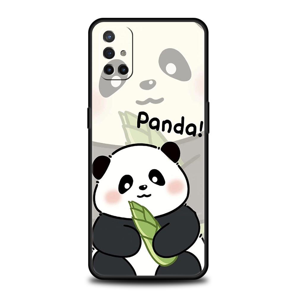 Phone Case For OnePlus 12 11 10 9 Pro 9T 12R 10R 9R 9RT 10T 8T 8 7 6T 7T Nord 2T CE 2 5G N10 Cover Cute Panda Climbing Bamboo