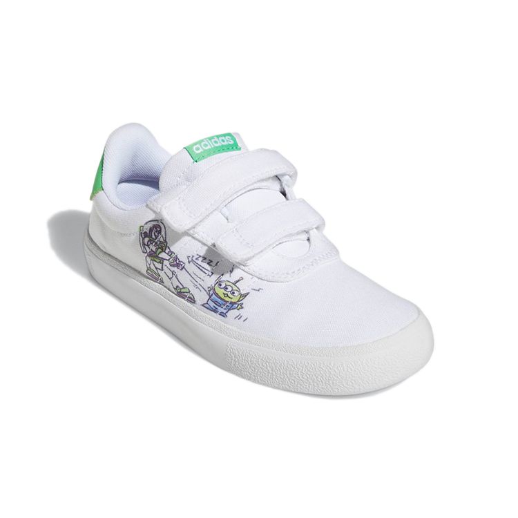 Toy Story x Adidas Vulc Raid3r J Buzz Lightyear Kids Sneakers White Cloud-White Semi-Solar-Lime GZ0625
