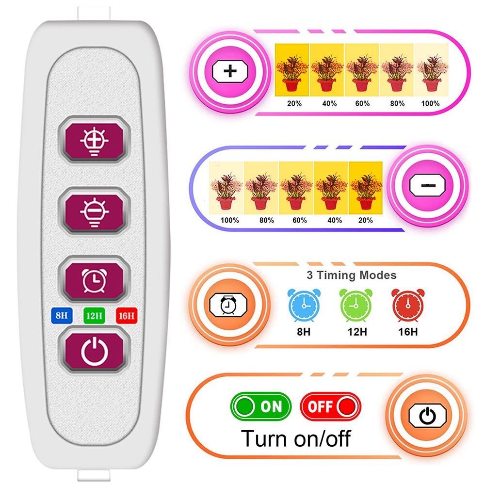 1/2/3/4 LED Strips USB Full Spectrum Phyto Lamp Dimmable Timer Seedlings Vegs Flower Growing Lamp Indoor Plants Grow Light