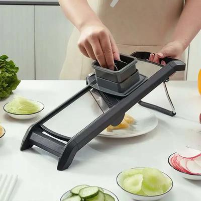 1pc Plastic Stainless Steel Blade Potato Slicer, Multi-functional Free Switching Blade, Ideal Fruit and Vegetable Tool