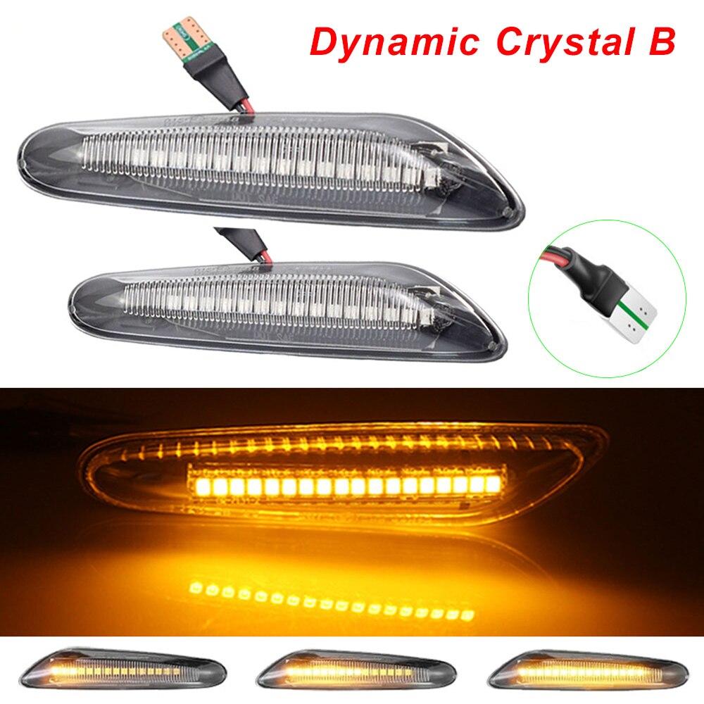 2pcs for BMW Led Dynamic Side Marker Turn Signal Light Sequential Blinker Light for E90 E91 E92 E93 E60 E87 E82 E46 Error Free