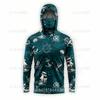 Quick-Dry Bamboo Fiber Fishing Shirt With Hood Face Cover Lightweight UV Protection Long Sleeve Outdoor Angling