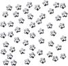 100pcs Stainless Steel Flower Petal Bead Ca,ps Metal Spacer Beads for Bracelet Necklace Jewelry Making - Original Color and Gold
