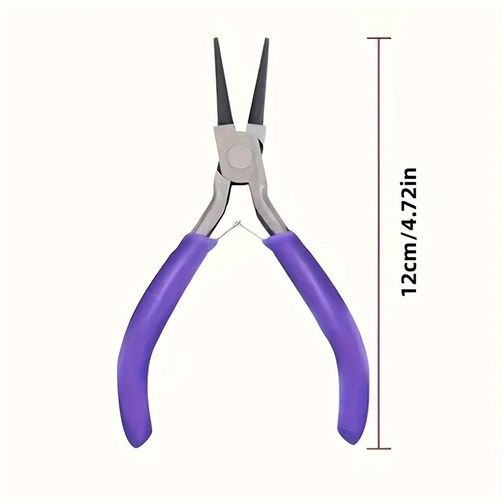 Jewelry Pliers Tool Kit Jewelry Needle Round Wire Cutter and Curved Nose for Jewelry Beading Repair Supplies Wire Wrapping Multifunctional