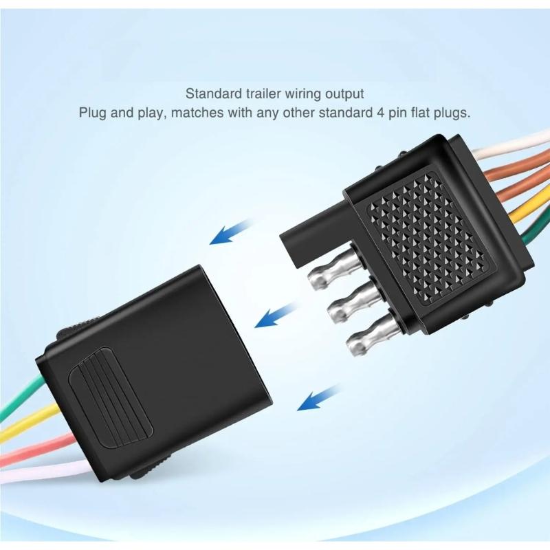 Vehicle Towing Light Cable Wire Harness Assembly Quick Connection System 56407 Reliable Lighting Connection Weatherproof