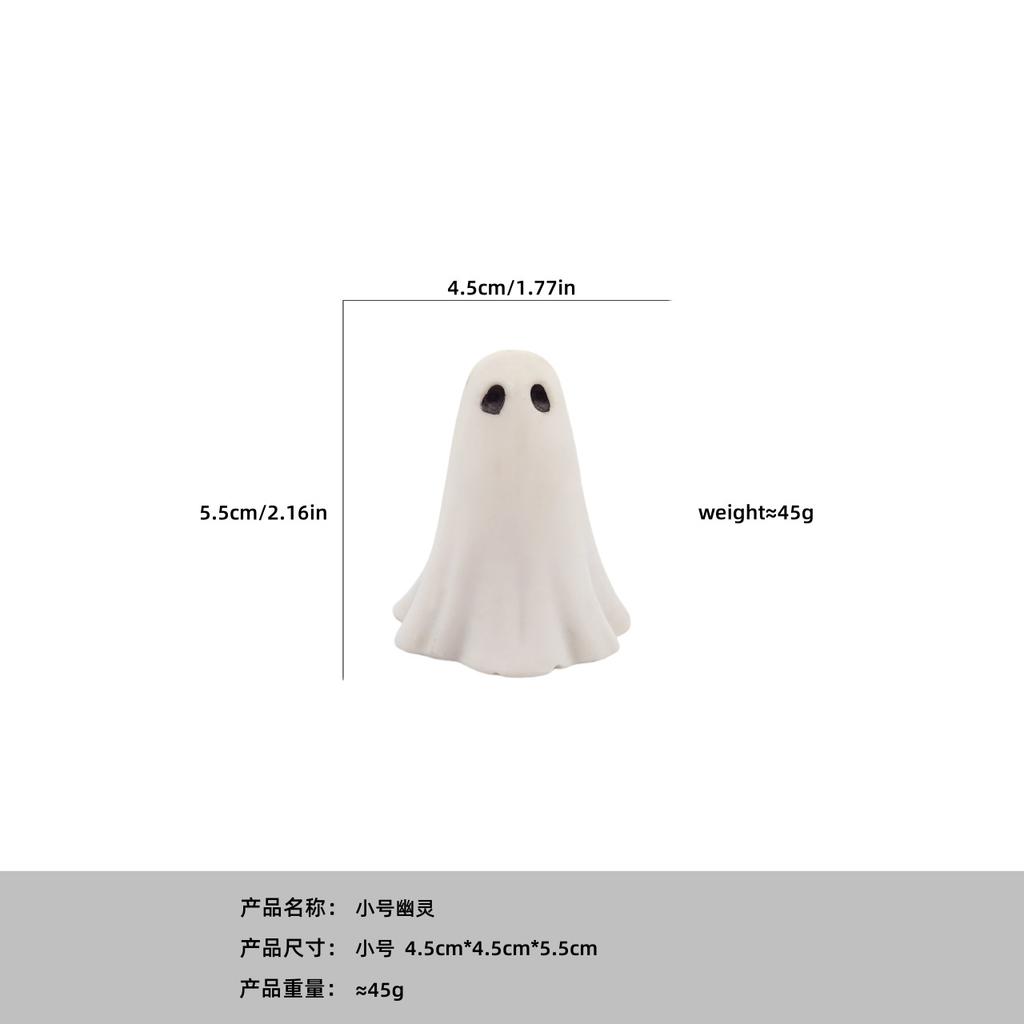 Halloween cute white ghost party ornament tabletop ornament study decoration resin crafts small ornament