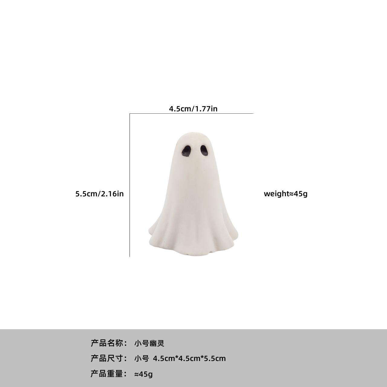 

Halloween cute white ghost party ornament tabletop ornament study decoration resin crafts small ornament