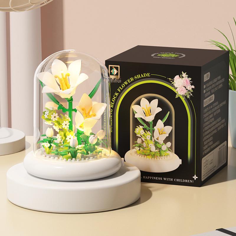 Jihui Building Blocks Flower Pot Series: Compatible with Lego Toys for Children's Educational Fun