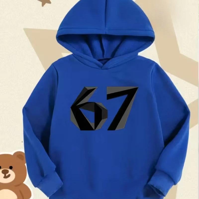 Print Children's Hoodies Kid Fashion Fleece Hooded Sweatshirt Boys Casual Fashion Sport Pullover