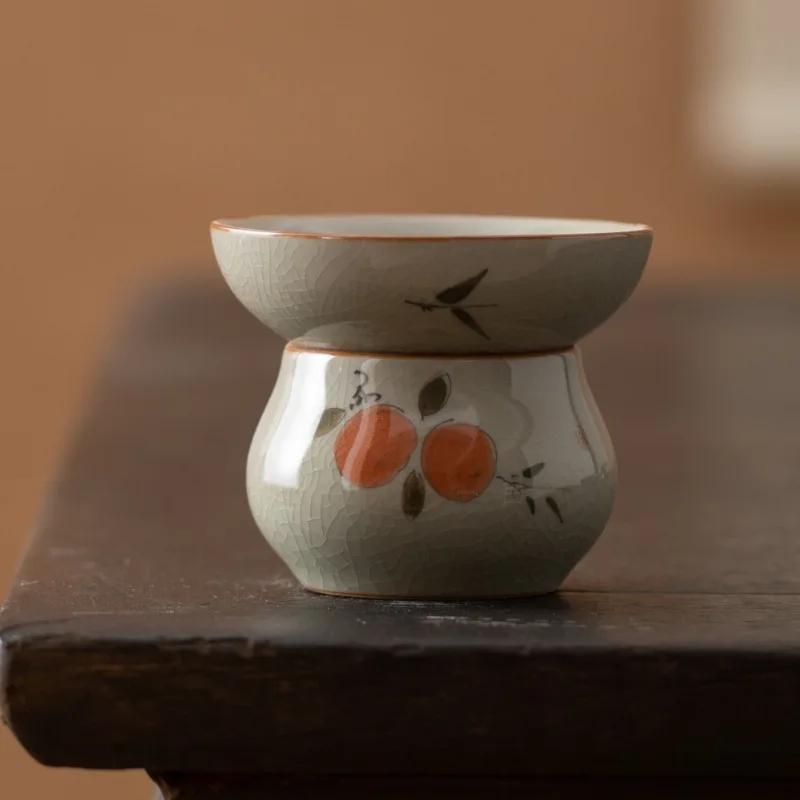 Keramisk Håndmalt Tesil Geyao Tefilter Vintage Lotus Tesil Kung Fu Tesett Tilbehør for Hjemmekontor