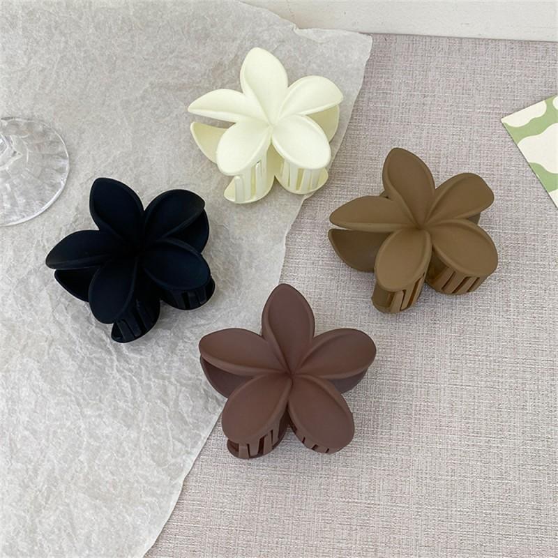 Chicken Egg Flower Solid Color Frosted Hair Clip Female Korean Petal Grab Clip Sweet Temperament Hair Accessories