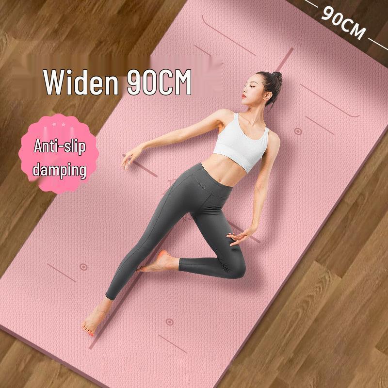 TPE Extra Long, Wide & Thick Non-Slip Odorless Yoga Mat - Shock-Absorbing Fitness Pad