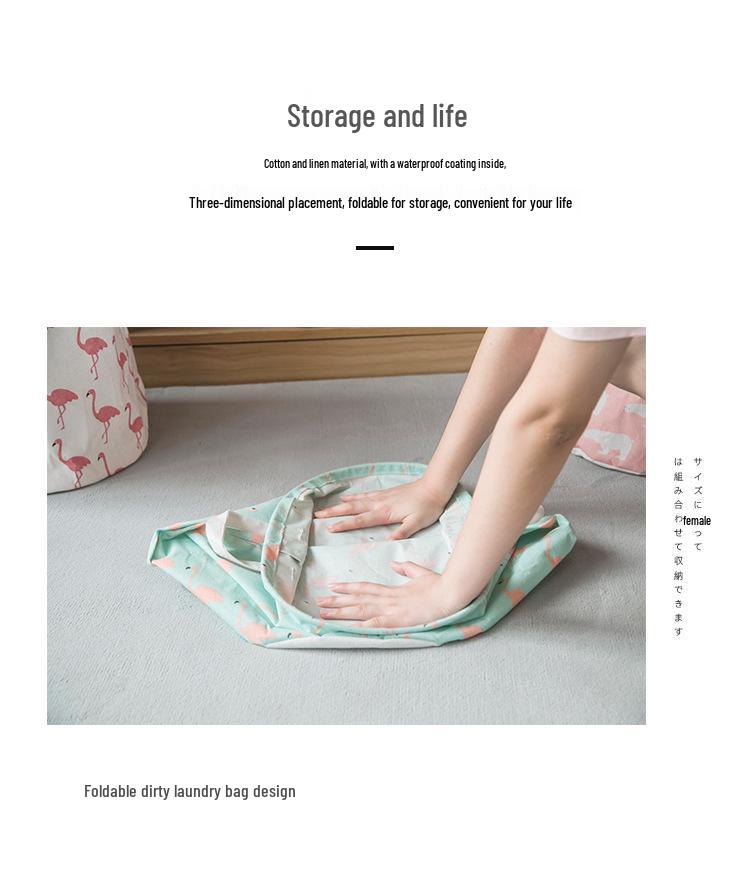 Nordic Style Fabric Laundry Basket - Simple, Durable, and Stylish Clothes Hamper for Bathroom or Home Storage.