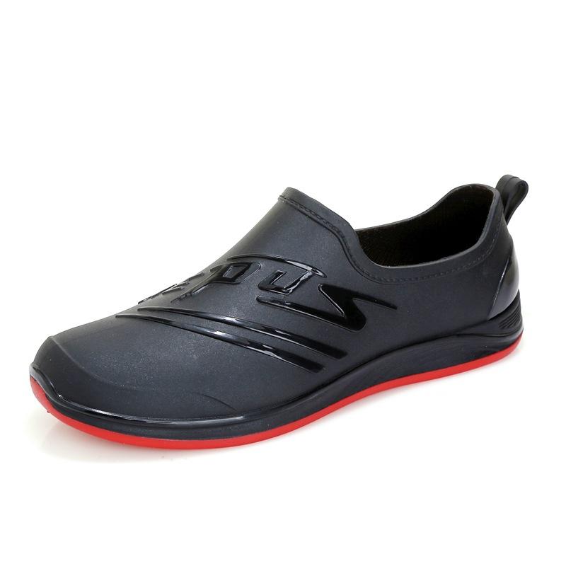 

Модные короткие дождевые туфли, мужская рабочая обувь на все времена года, низкая нескользящая кухонная обувь, износостойкая резиновая обувь, обувь для рыбалки, водонепроницаемая обувь 44