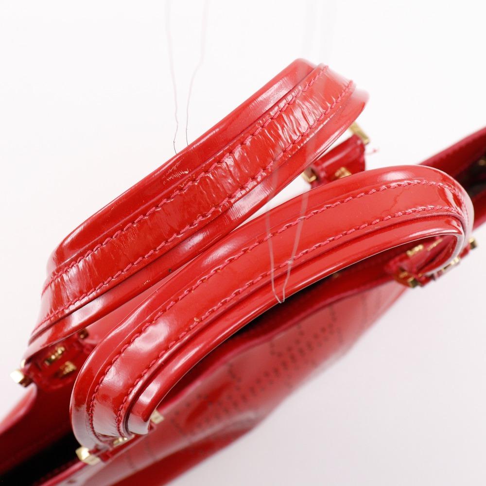 Tory Burch Logo-Tasche mit Lochmuster Rotes Emaille Damen Gebraucht