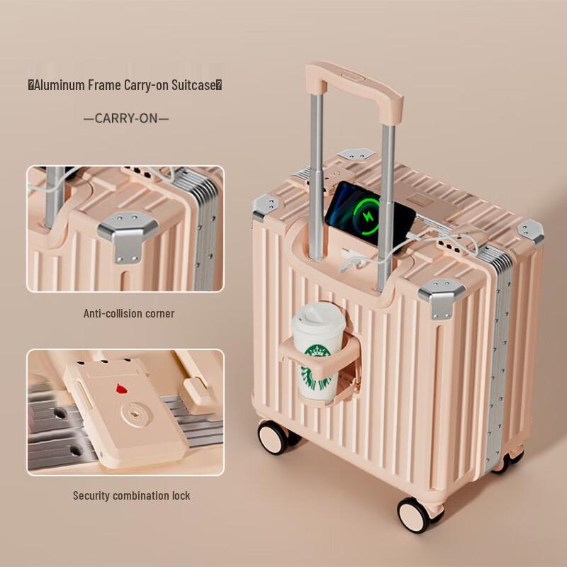 Xiaoyan Lightweight Carry-on Suitcase with Aluminum Frame 18-inch