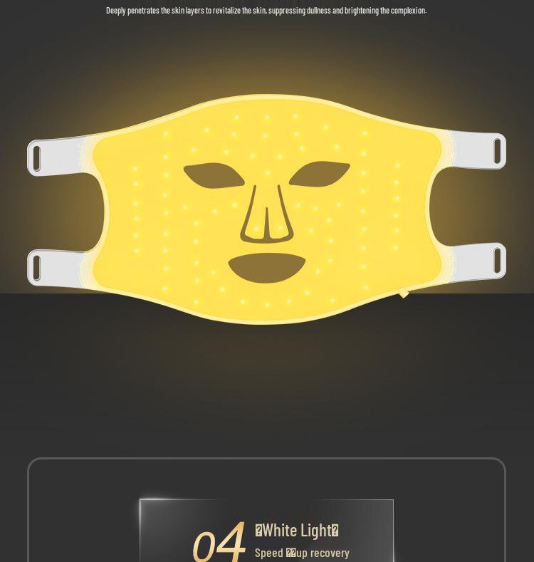 LED Photon Beauty Mask: Infrared & Blue Light Home Use Silicone Therapy Device