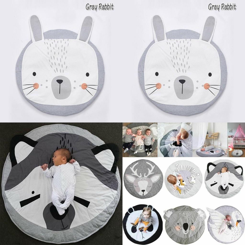 Fox Print Animals Cuddle Play Mat With Soft Fabric For Infant Development And Parentchild Interaction